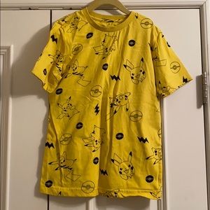 Boys, Pokémon t-shirt, yellow with black, Medium